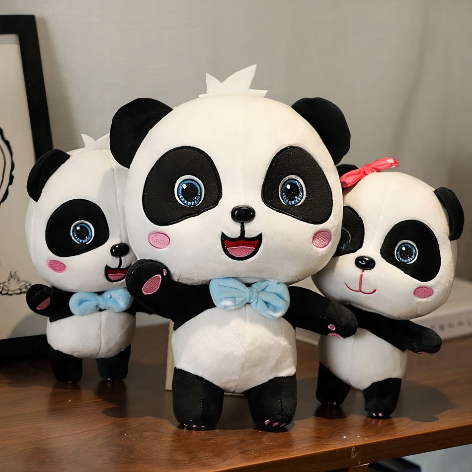 Peluche panda bleu enfant - Doux et ludique - Univers Bus
