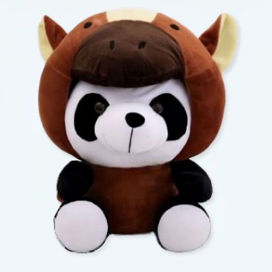 Peluche panda cheval  et doux câlin pour enfant.