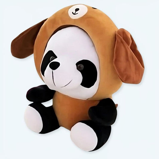Peluche panda chien - Déguisement câlin pour enfant