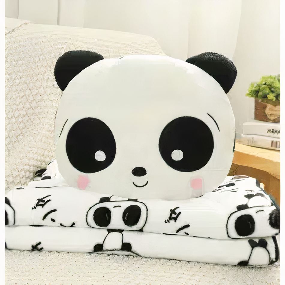 Peluche Panda Doux avec Couverture Chaleureuse