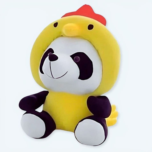 Peluche panda Poulette, déguisement mignon et doux