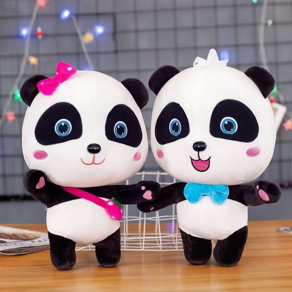 Peluche Panda Rose Baby Bus - Douce Compagnie Pour Enfant Câlin