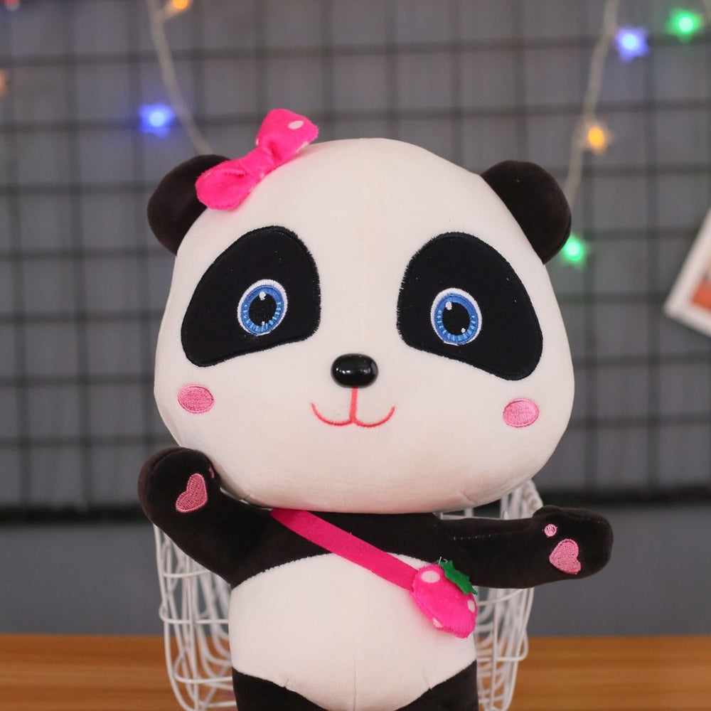 Peluche Panda Rose Baby Bus - Douce Compagnie Pour Enfant Câlin