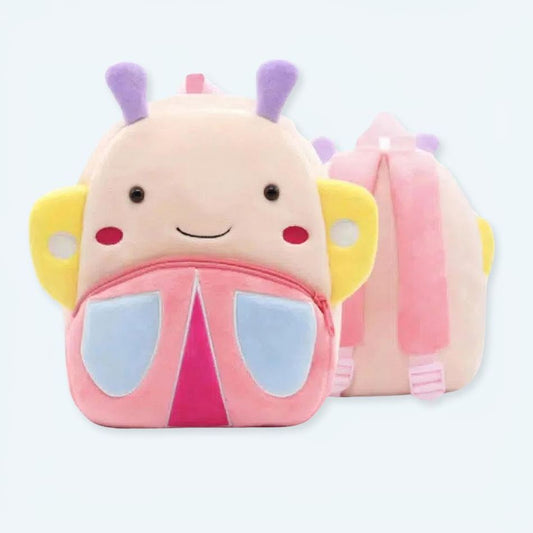 Peluche papillon doux sac à dos enfant coloré 