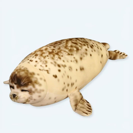 Peluche phoque XXL réaliste et douce - Hiver câlin déco
