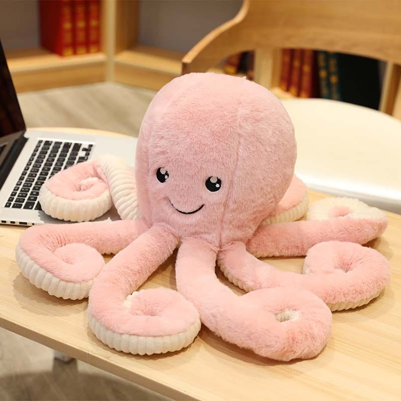 Peluche OctoJoue contente et colorée