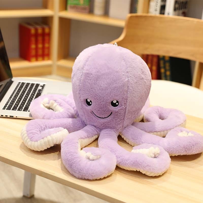 Peluche OctoJoue contente et colorée