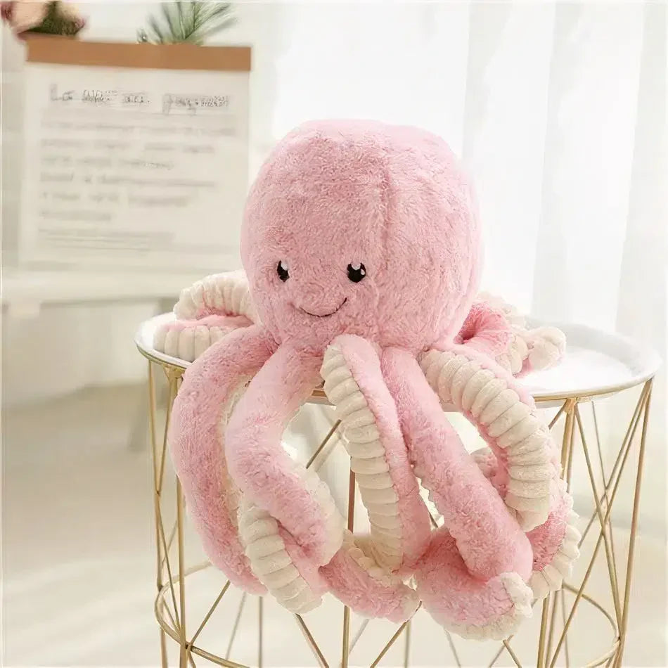 Peluche pieuvre douce multicolore - Câlin océan