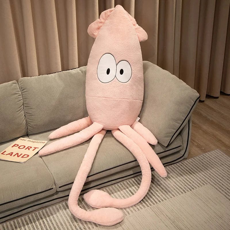 Peluche pieuvre géante à grands yeux