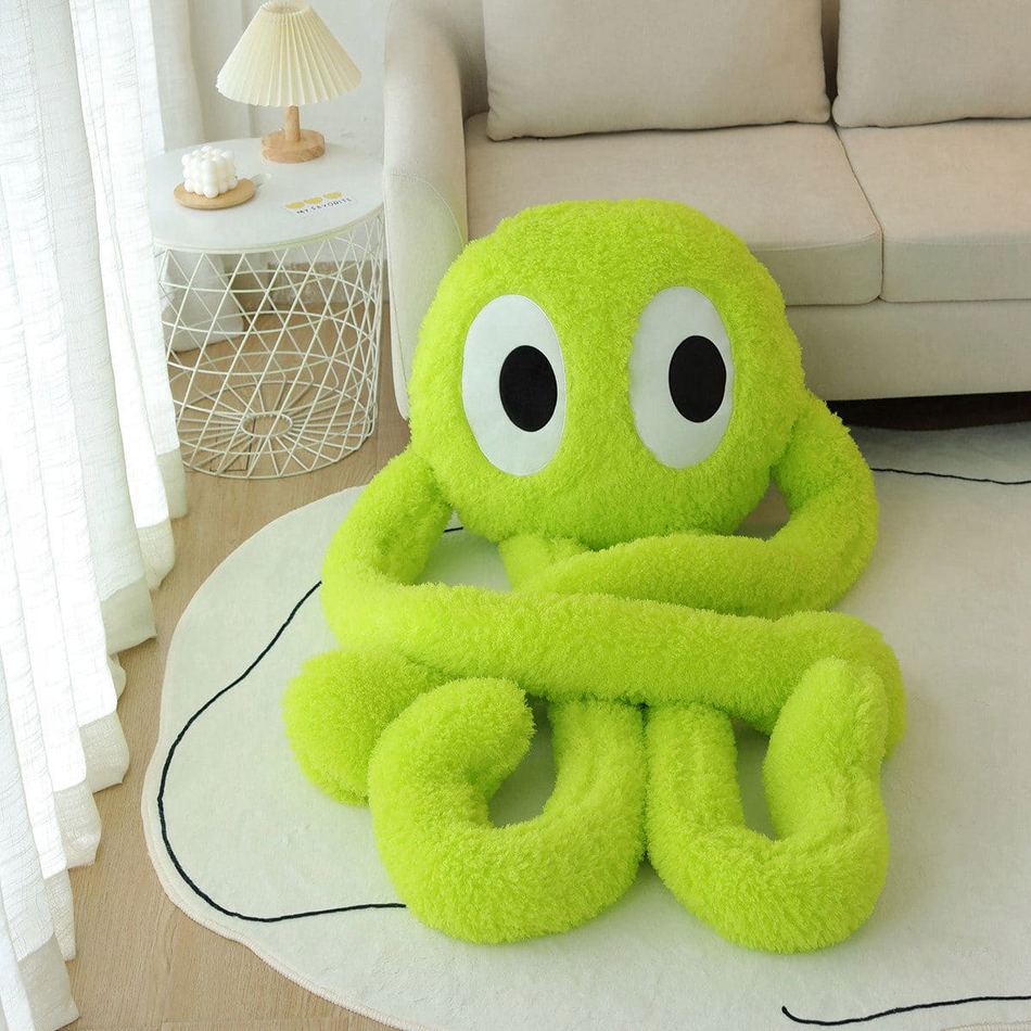 Peluche OctoVerte Douce – Câlin des Profondeurs