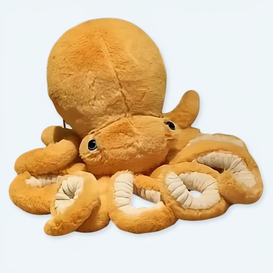 Peluche Octo-Douce Jaune pour Enfant, Douce et e