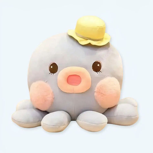 Peluche pieuvre Kawaii bleue pour une chambre d'enfant cosy