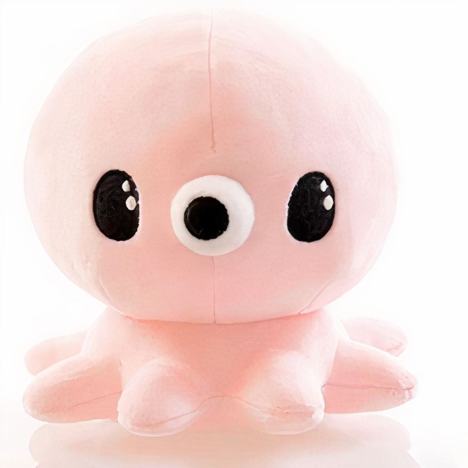 Peluche pieuvre kawaii rose, douce câlin - pour enfant hiver