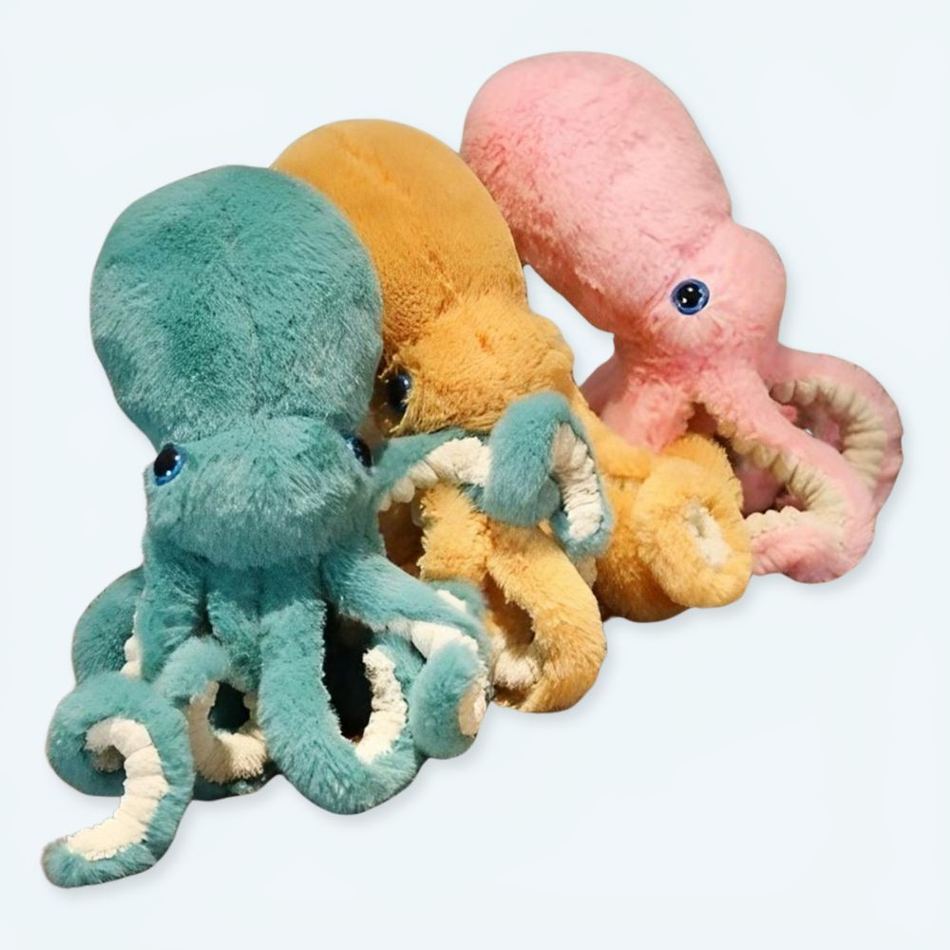 Peluche octo-colorée ultra-douce pour enfants