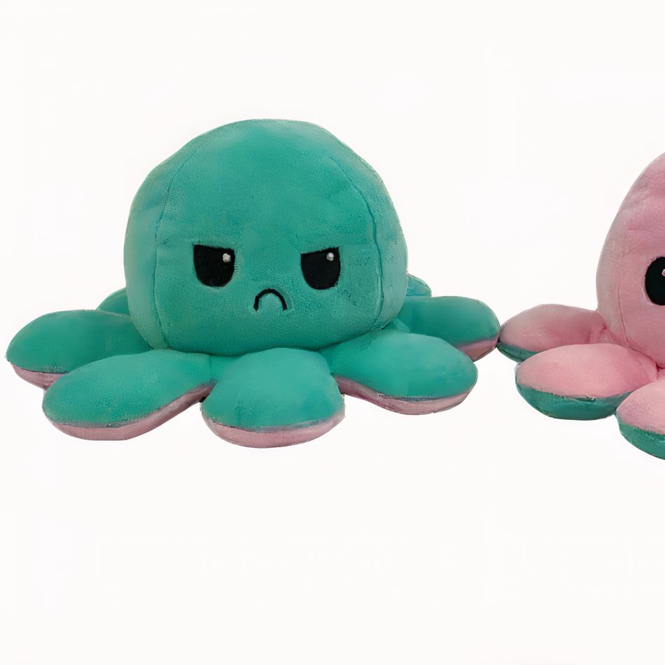 Peluche octopus réversible adorable et ludique enfant océan