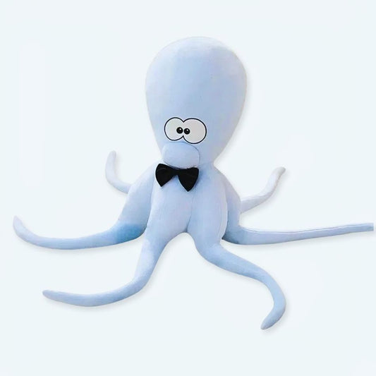 Peluche pieuvre rigolote multicolore douce pour enfant.