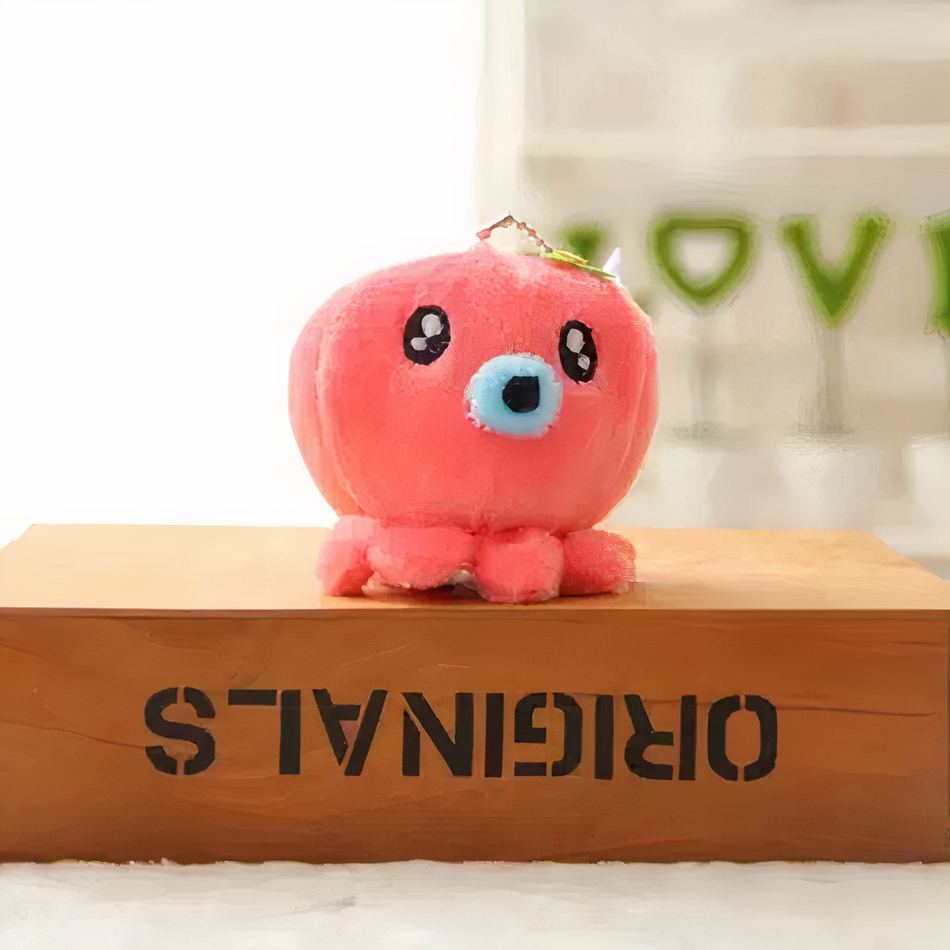Peluche Pieuvre Rouge Porte-Clés Mignon Marin - Décoration
