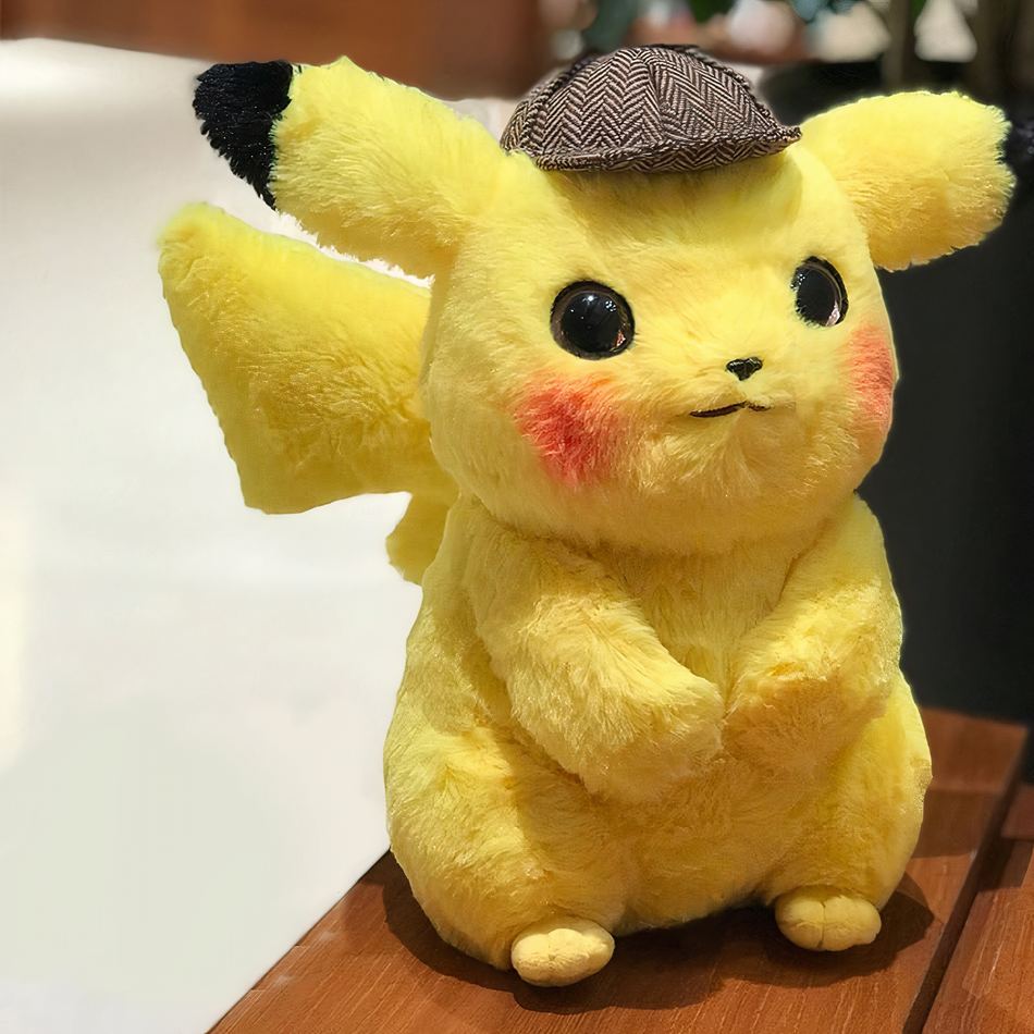Peluche Pikachu Détective Jaune - Câlin Enfant Doux