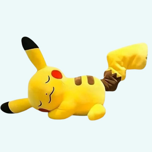 Peluche Pikachu endormi - Doux Jaune Câlin - Univers Pokémon