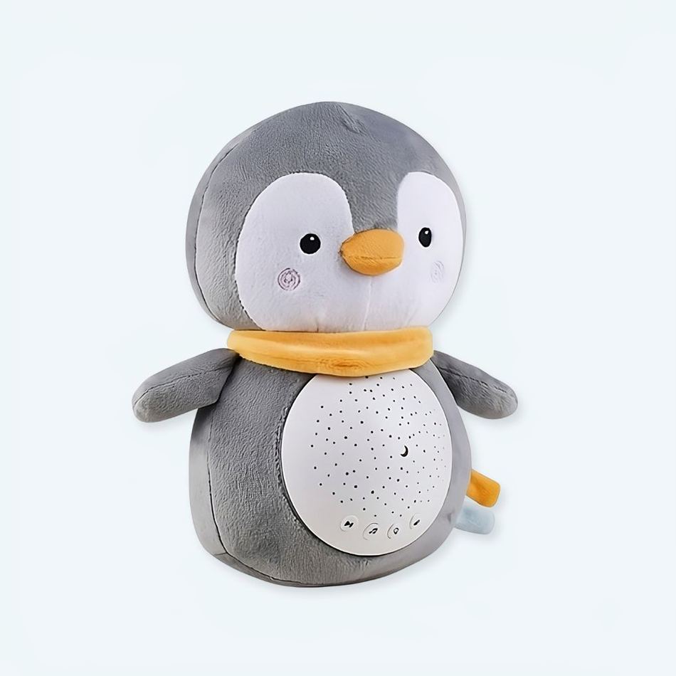 Peluche Pingouin Câlin Apaisant : Bruit Blanc Hiver Doux