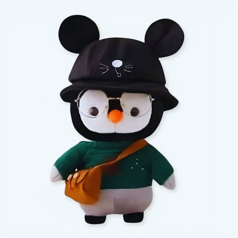 Pingouin Peluche Hiver - Pull Vert Doux - Câlin Enfant