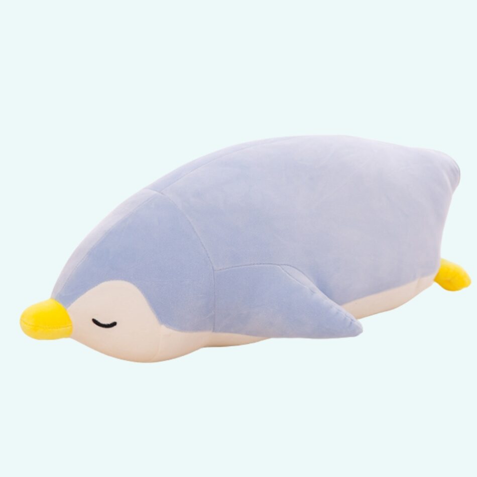 Peluche pingouin manchot bleu doux pour enfant hiver cosy