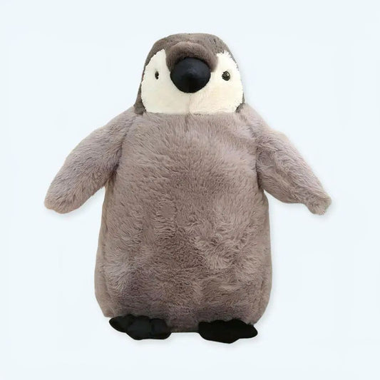 Peluche pingouin manchot tout doux en polaire câlin d'hiver.