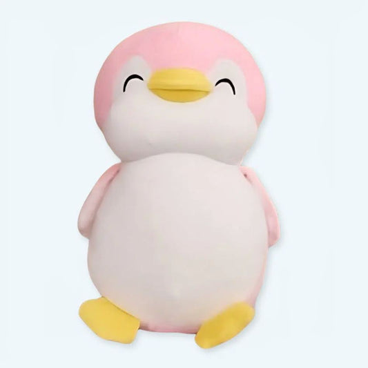 Peluche pingouin rose doux - Compagnon enfant hiver chaleureux