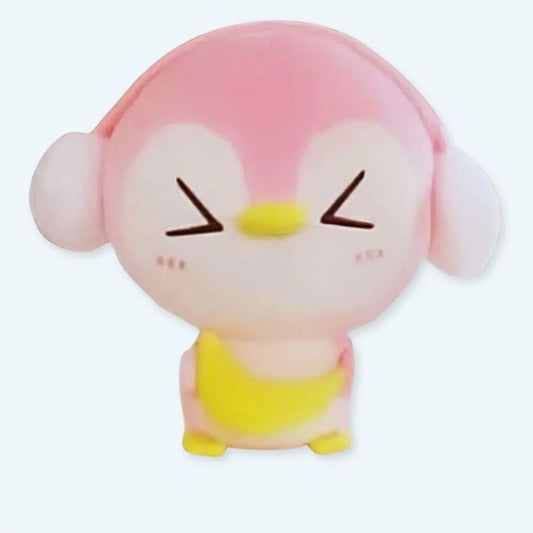 Peluche pingouin rose doux - Hiver Cache-Oreilles Cozy
