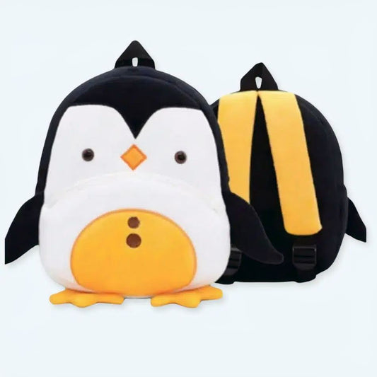 Peluche pingouin sac à dos compagnon douillet pour enfant en hiver