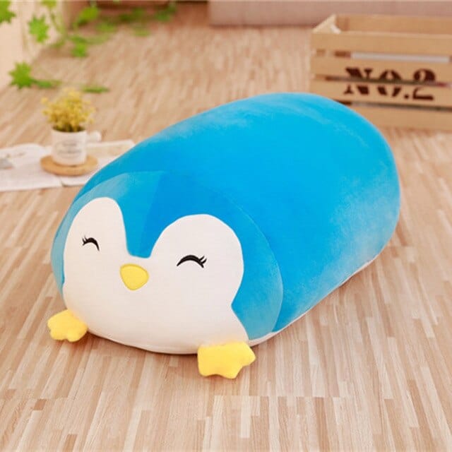 Peluche pingouin squishmallow bleu souriant