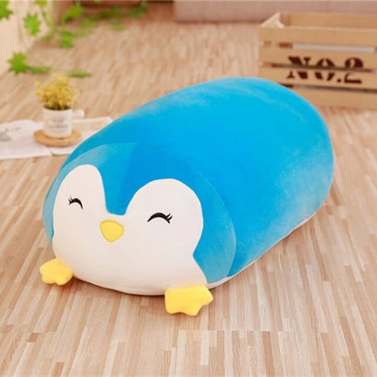 Peluche pingouin squishmallow bleu souriant