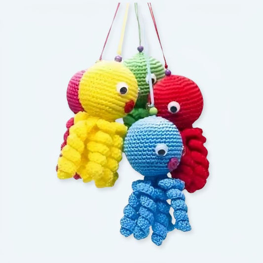 Peluche Poulpe Jaune pour Enfant Doux et Câlin de l'Océan