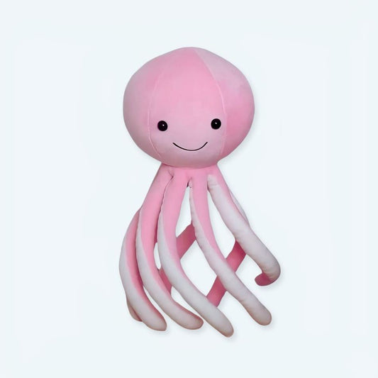 Peluche poulpe rose mignon et doux de l'univers marin cosy