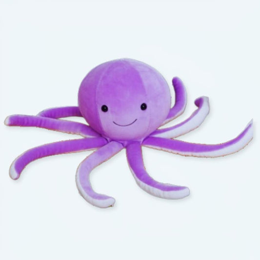 Peluche poulpe violet doux - Jouet enfant de décoration e