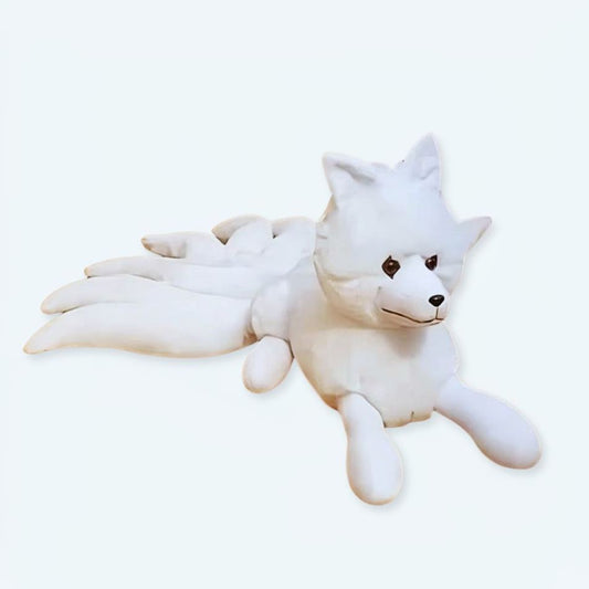 Peluche Renard Blanc Doux Câlin Hiver Nordique Pour Enfant