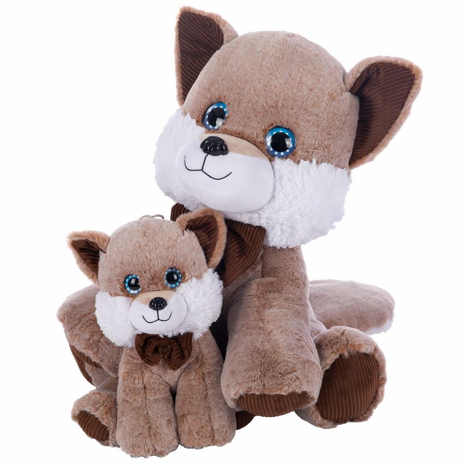 Peluche Renard Doux : Yeux Bleus - Chambre Cosy Enfant
