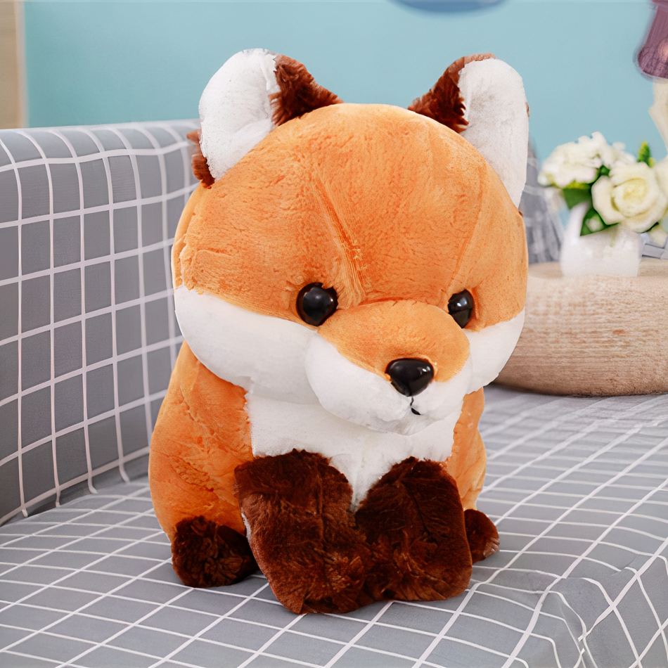 Peluche Renard Marron Adorable et Doux Kawaii pour Enfant
