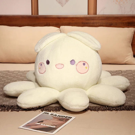Peluche réversible Lapin Blanc Affectueux