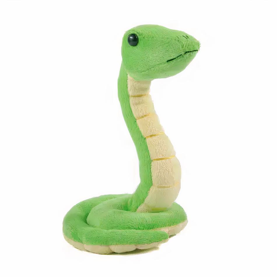 Peluche serpent jungle vert doux pour chambre d'enfant