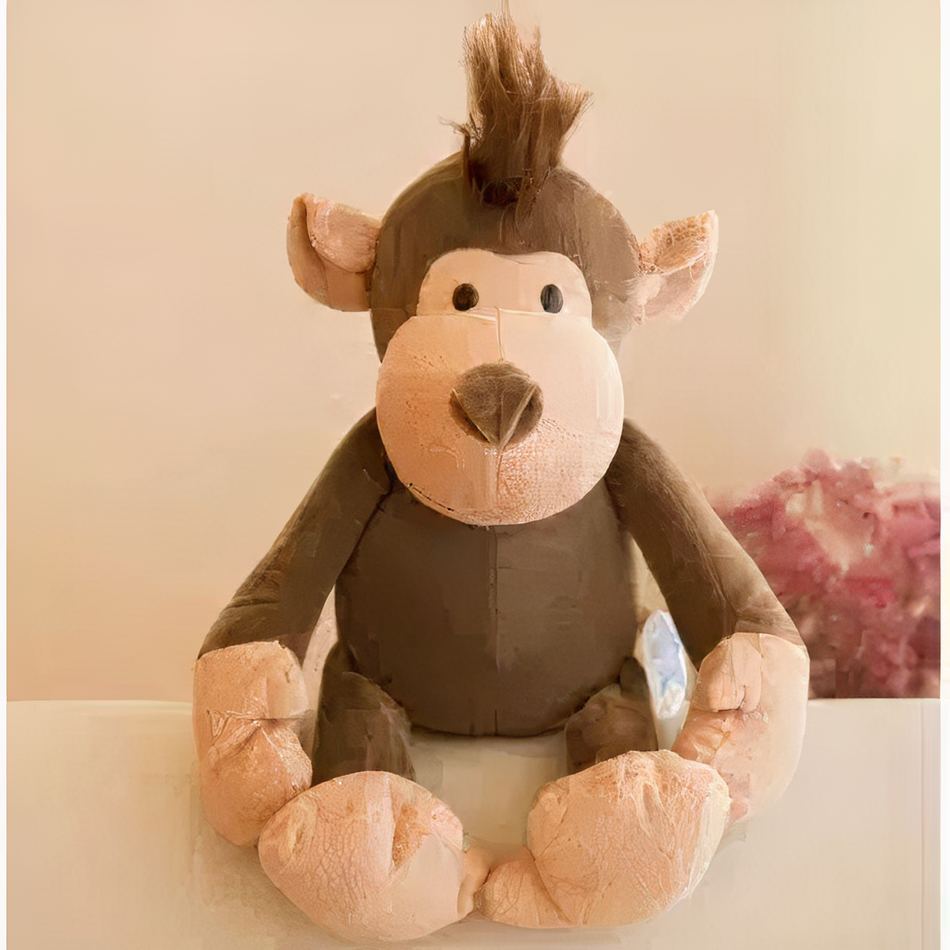 Peluche Singe Marron Doux pour Enfant Jungle Câlin