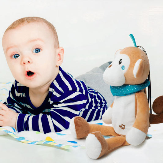 Peluche Singe Musical Doux Enfant : Compagnon Idéal Pour les Câlins Nocturnes