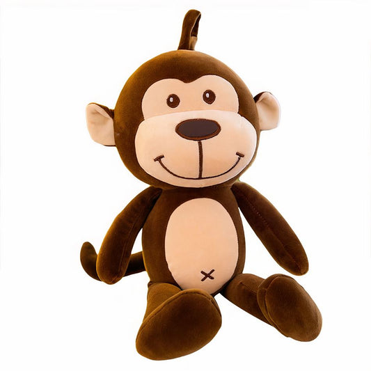 Peluche singe - Oreiller doux et moelleux pour enfant - Décoration de chambre mignonne