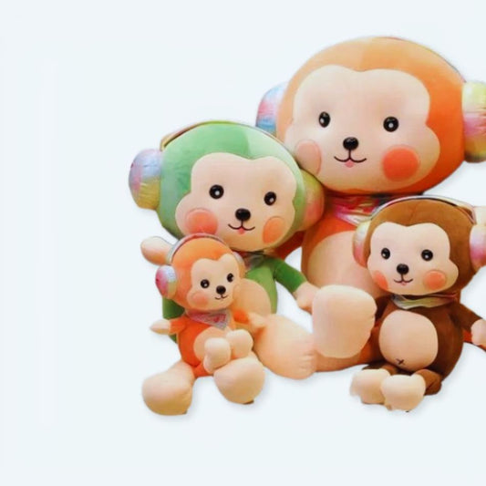 Peluche Singe Rouge - Mignon, Douce et Câline pour Enfant