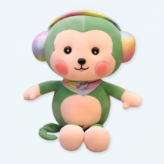 Peluche singe vert adorable pour la chambre d'enfant