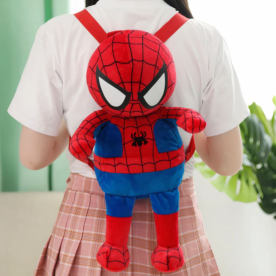 Peluche Spiderman sac à dos pour enfant - Super-héros doux