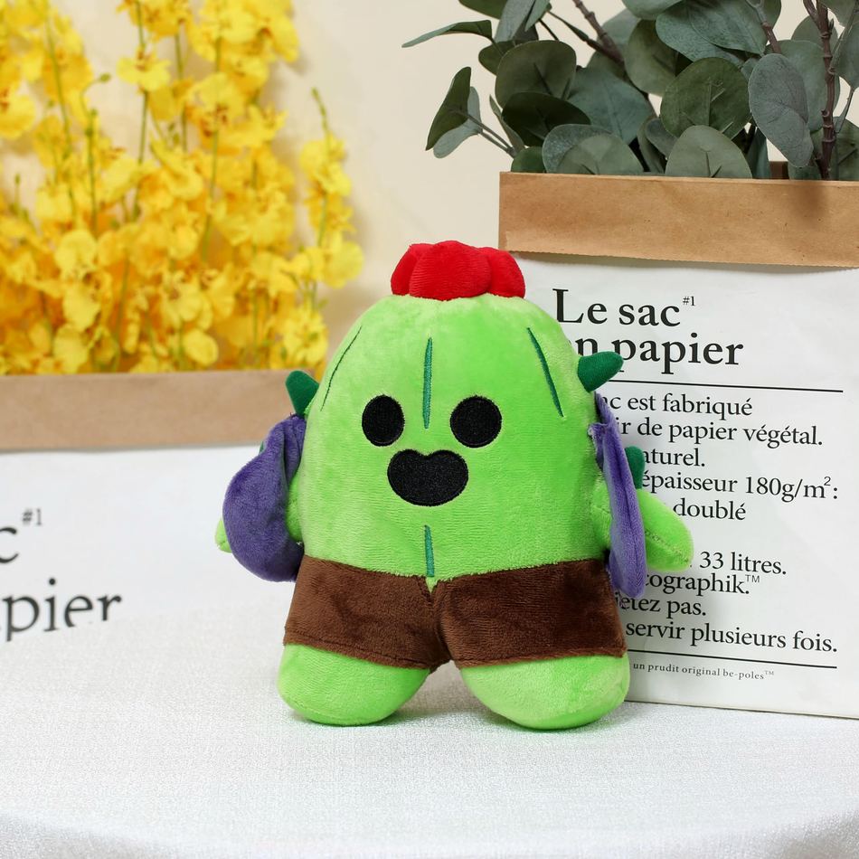 Peluche Spike Brawl Stars Douce et Colorée pour Enfant