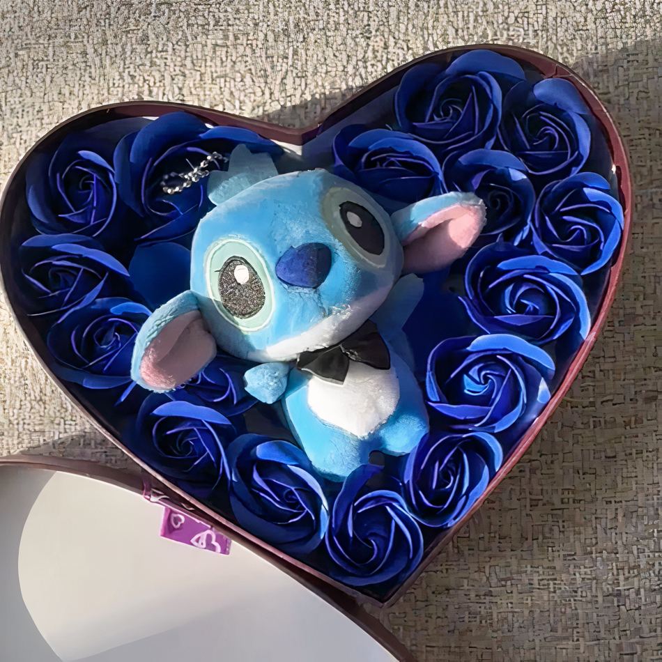 Peluche Stitch romantique Disney - Idée cadeau amoureux