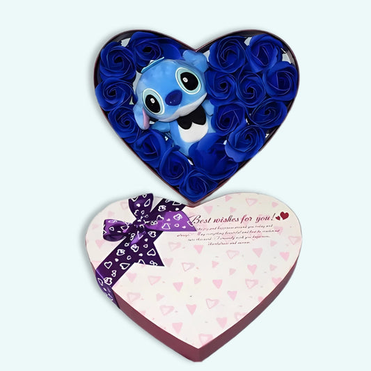 Peluche Stitch romantique Disney - Idée cadeau amoureux