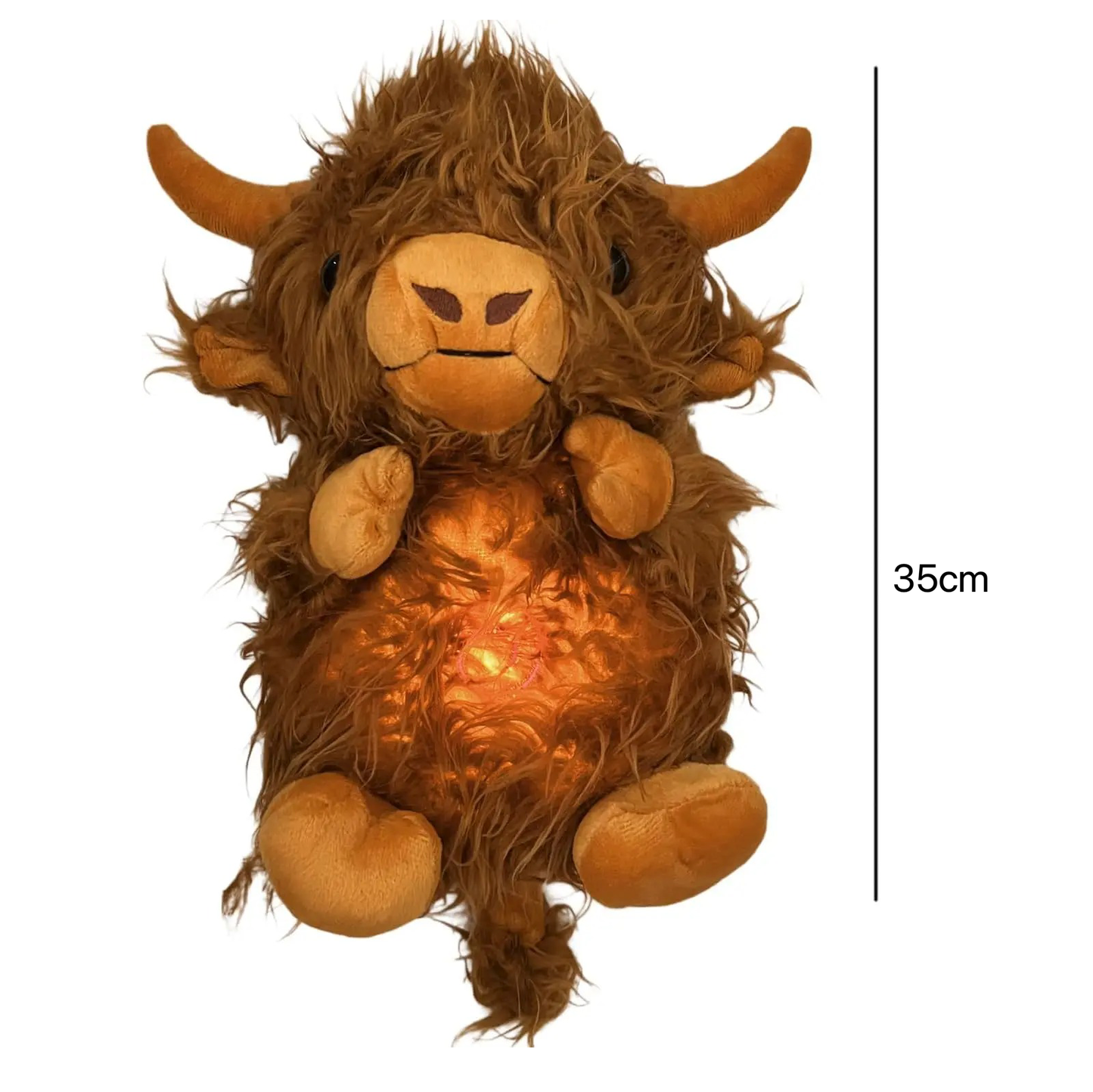 Peluche Taureau Doux Musical Apaisant pour Enfant la Nuit